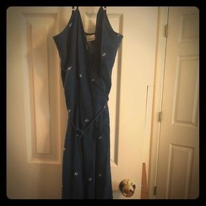 Denim wrap dress